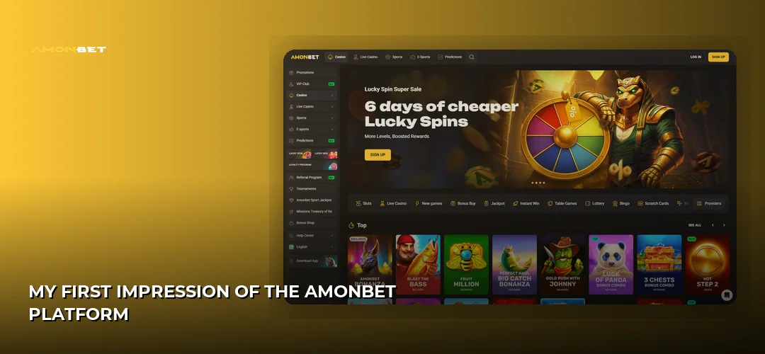 My First Impression of the Amonbet Platform